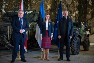 Boris Johnson Kaja Kallas Jens Stoltenberg